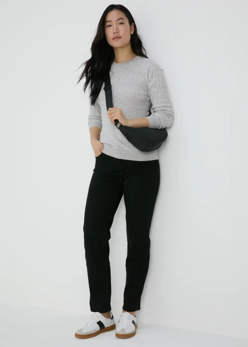 Grey Baby Cable Jumper - 8 Image 1