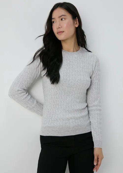 Grey Baby Cable Jumper - 8 Image 4
