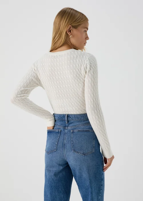 Cream Baby Cable Jumper - 8 Image 2