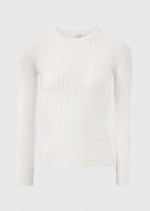 Cream Baby Cable Jumper - 8 Image 5