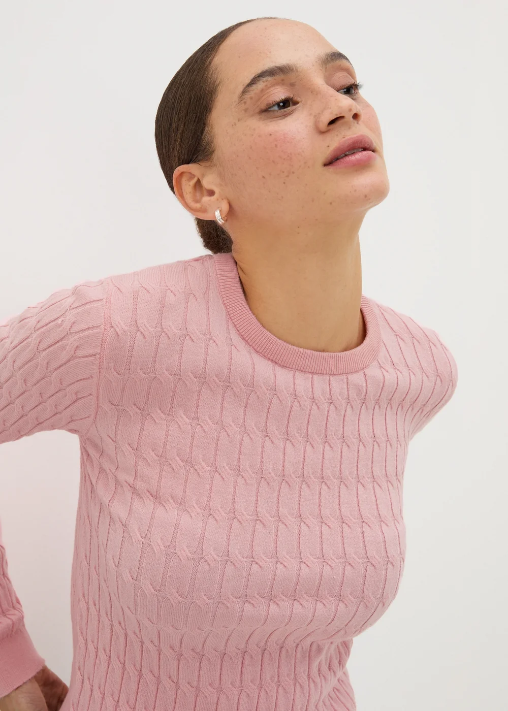 Pink Baby Cable Jumper - 8 Image 3