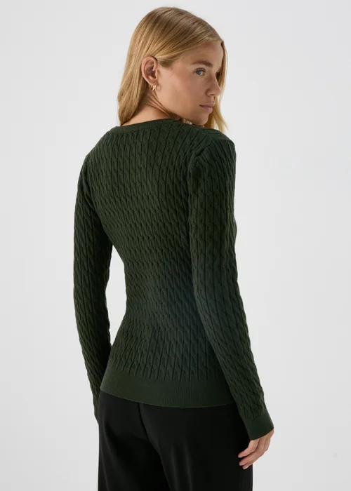 Dark Green Baby Cable Jumper - 8 Image 2