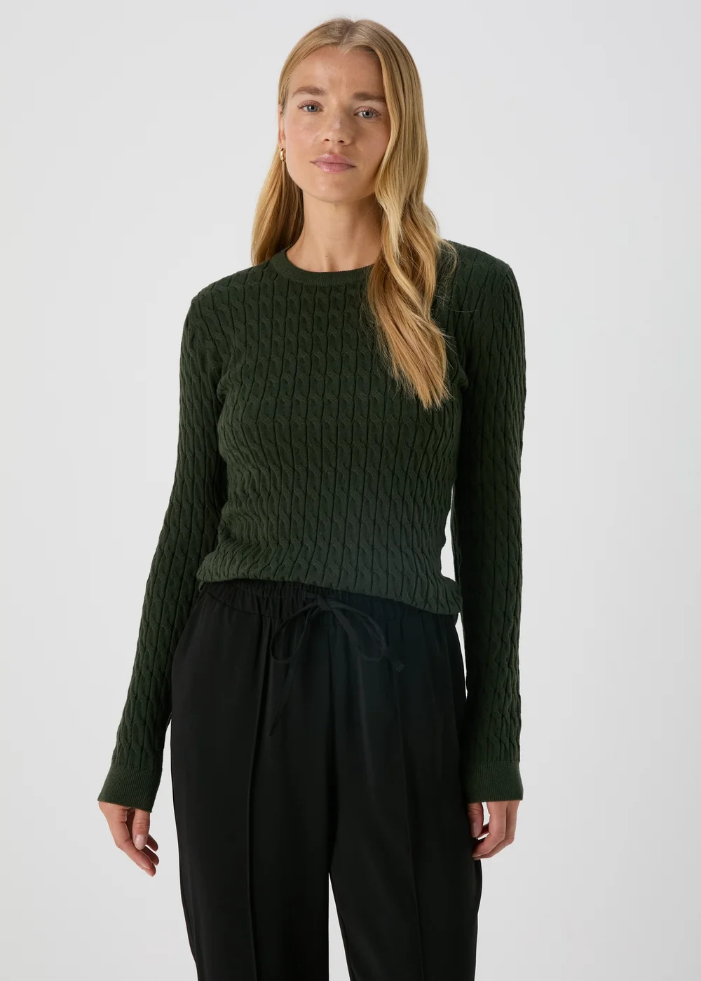Dark Green Baby Cable Jumper - 8 Image 3