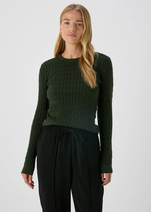 Dark Green Baby Cable Jumper - 8 Image 3