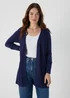 Navy Ribbed Cardigan - 8 Image 4