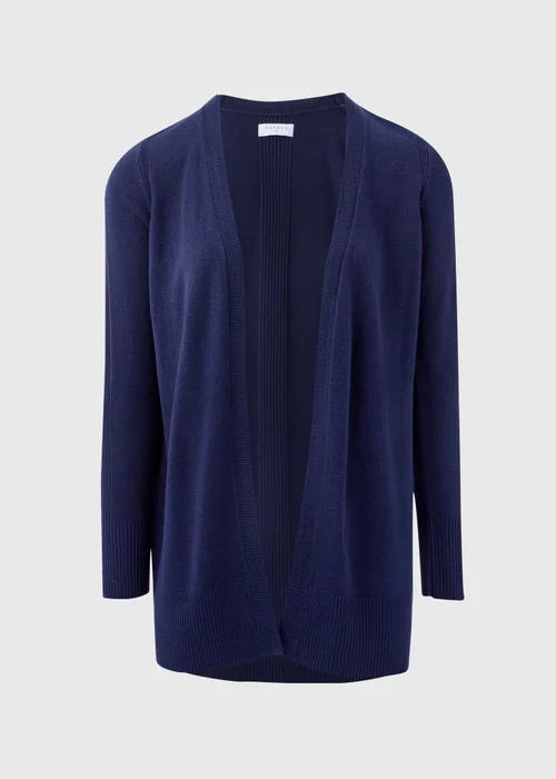 Navy Ribbed Cardigan - 8 Image 5