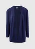 Navy Ribbed Cardigan - 8 Image 5