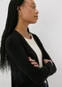 Black Ribbed Cardigan - 8 Image 3