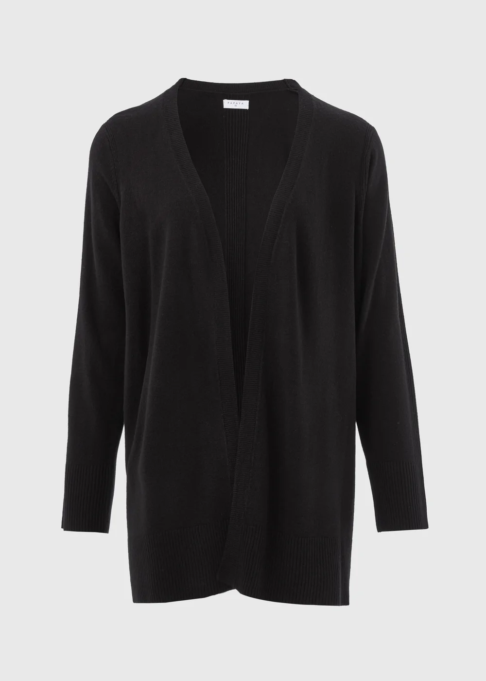Black Ribbed Cardigan - 8 Image 5
