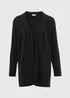 Black Ribbed Cardigan - 8 Image 5