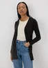 Black Ribbed Cardigan - 8 Image 1