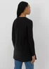 Black Ribbed Cardigan - 8 Image 2