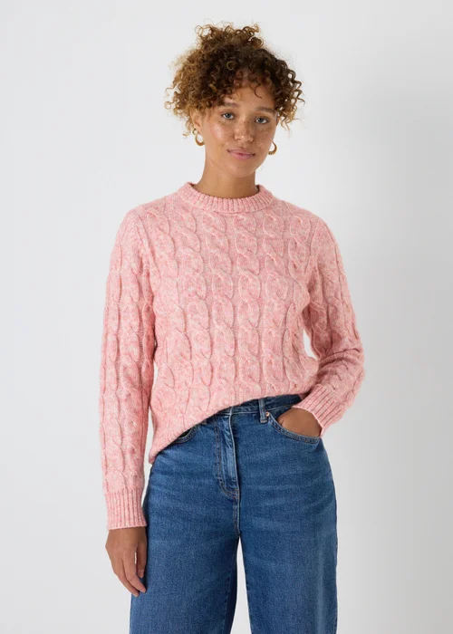 Pink Cable Knit Jumper - XS Image 3