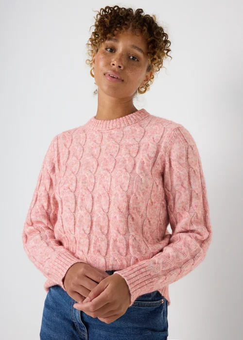 Pink Cable Knit Jumper - XS Image 1