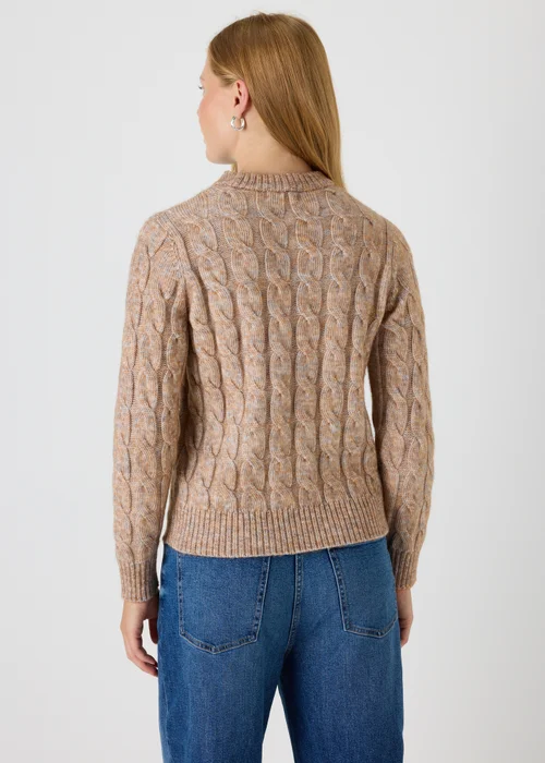 Beige Cable Knit Jumper - XS Image 2