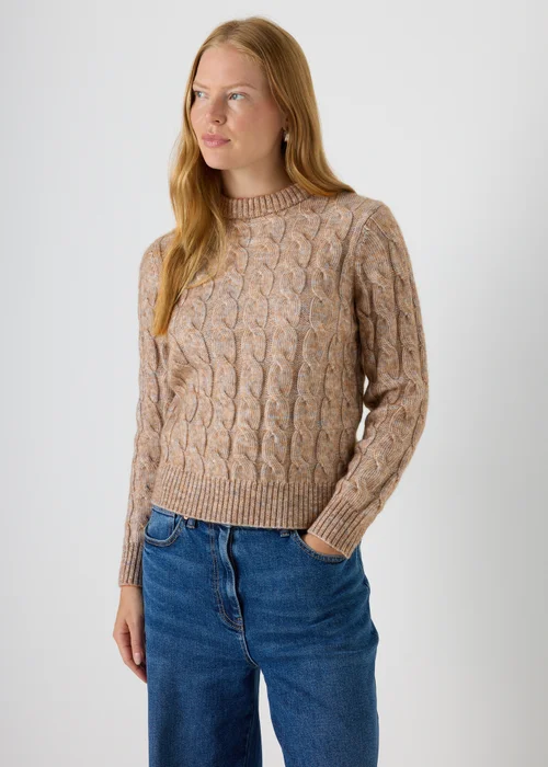 Beige Cable Knit Jumper - XS Image 1