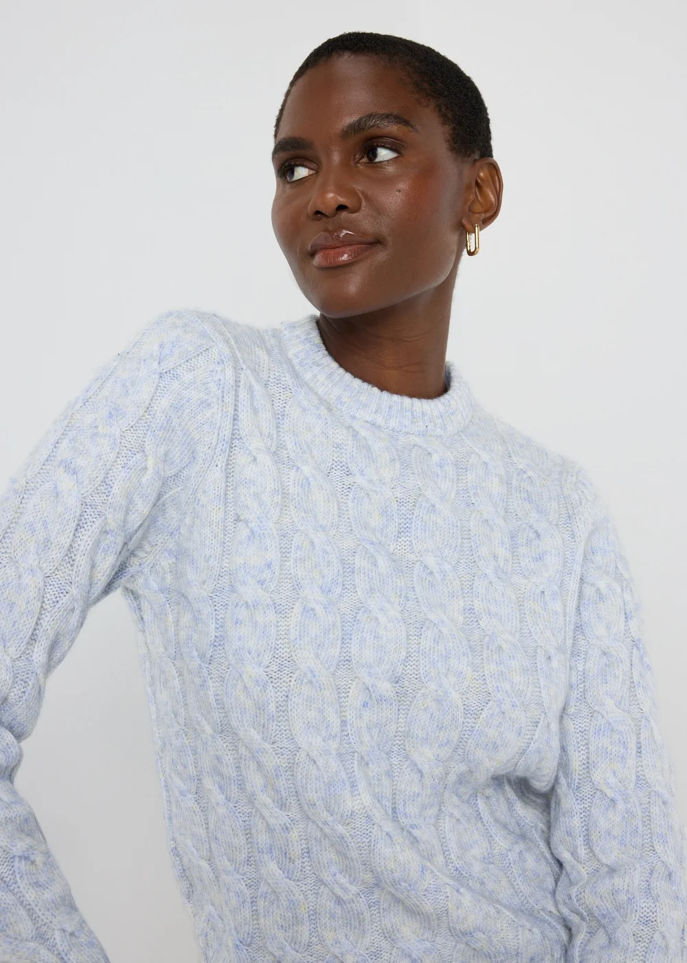 Blue Cable Knit Jumper - XS Image 3