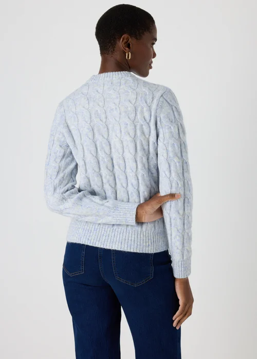Blue Cable Knit Jumper - XS Image 2