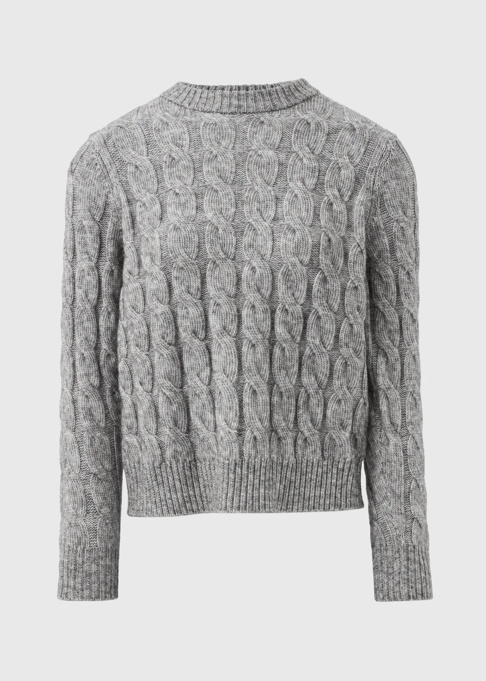 Grey Cable Knit Jumper - XS Image 4