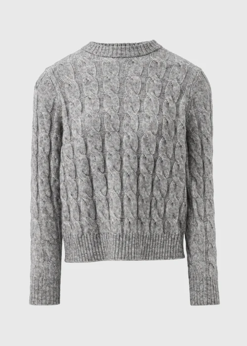 Grey Cable Knit Jumper - XS Image 4