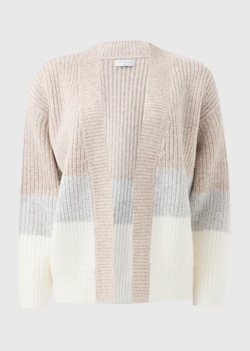 Beige Block Knitted Cardigan - XS Image 5