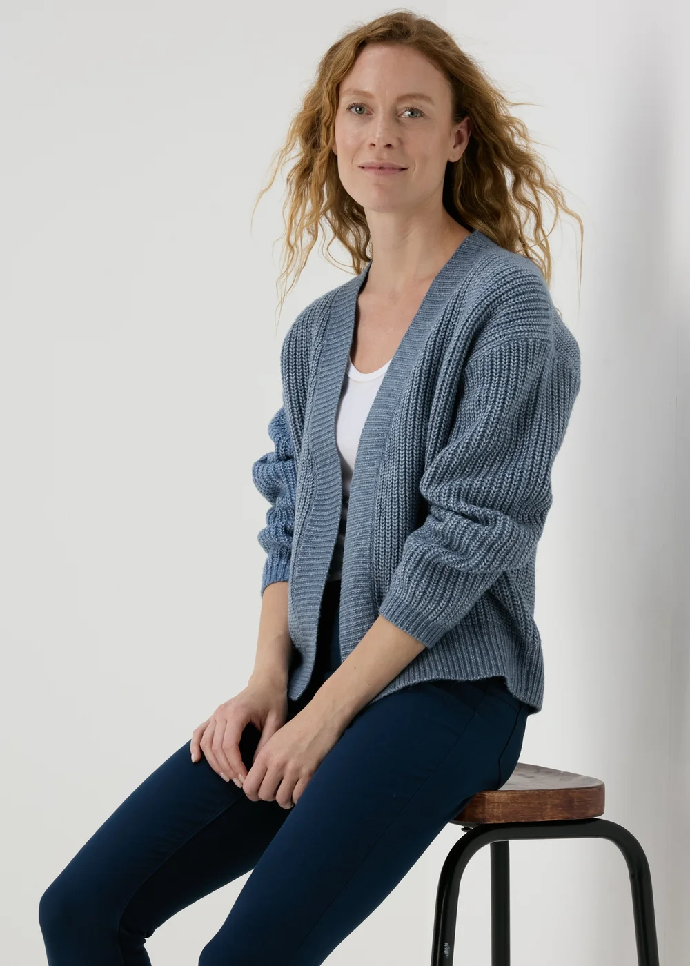 Blue Knitted Cardigan - XS Image 4
