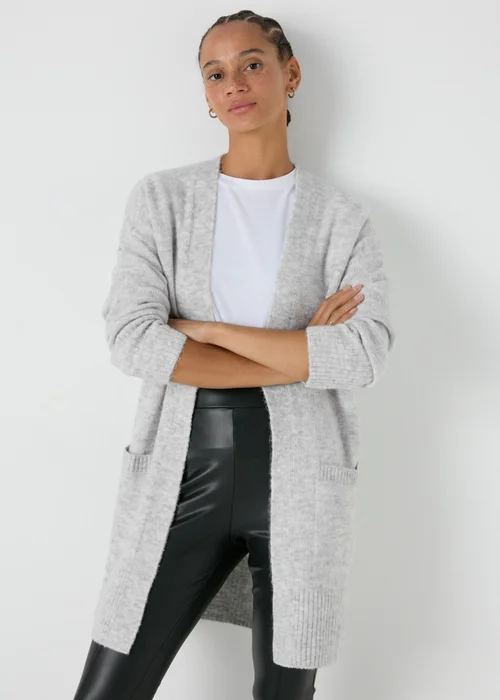 Grey Soft Longline Cardigan - XS Image 1
