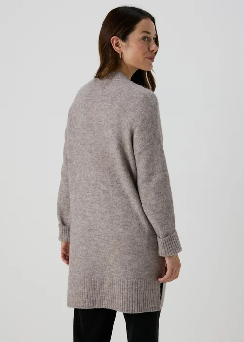 Beige Longline Knitted Cardigan - XS Image 2