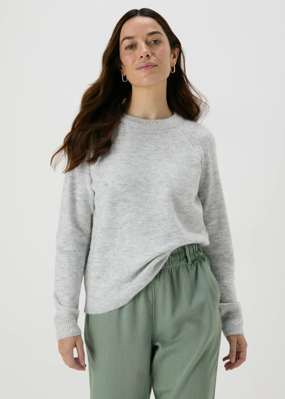 Grey Marl Soft Jumper - XS Image 1