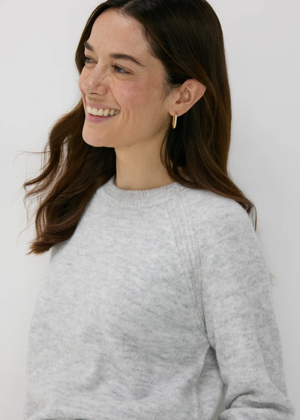 Grey Marl Soft Jumper - XS Image 3
