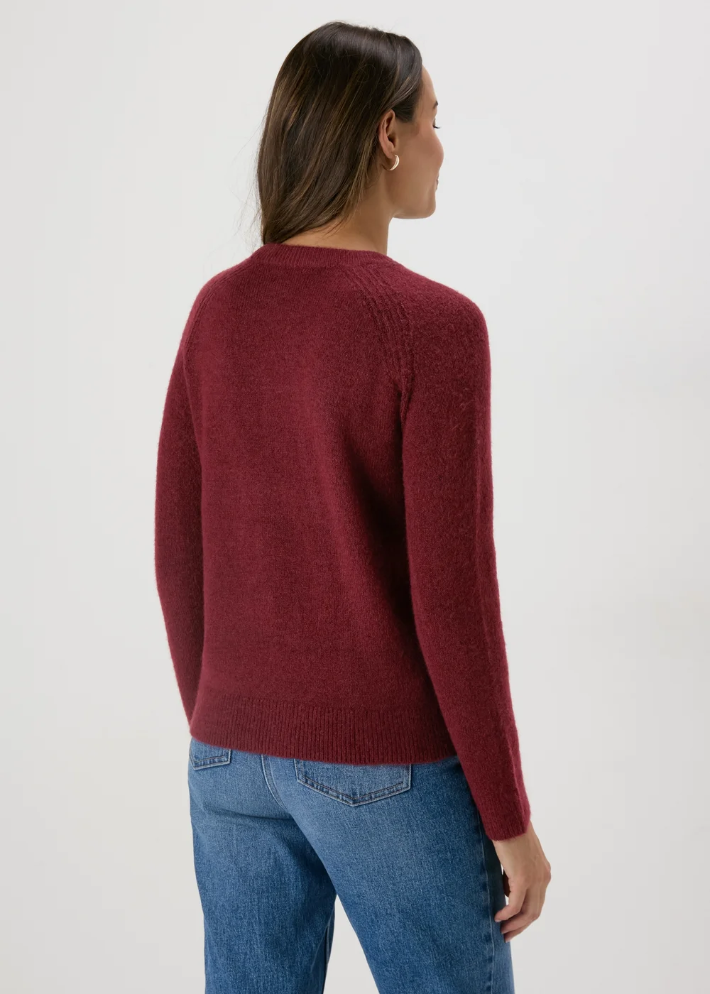 Burgundy Ribbed Jumper - XS Image 2