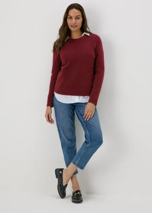 Burgundy Ribbed Jumper - XS Image 4