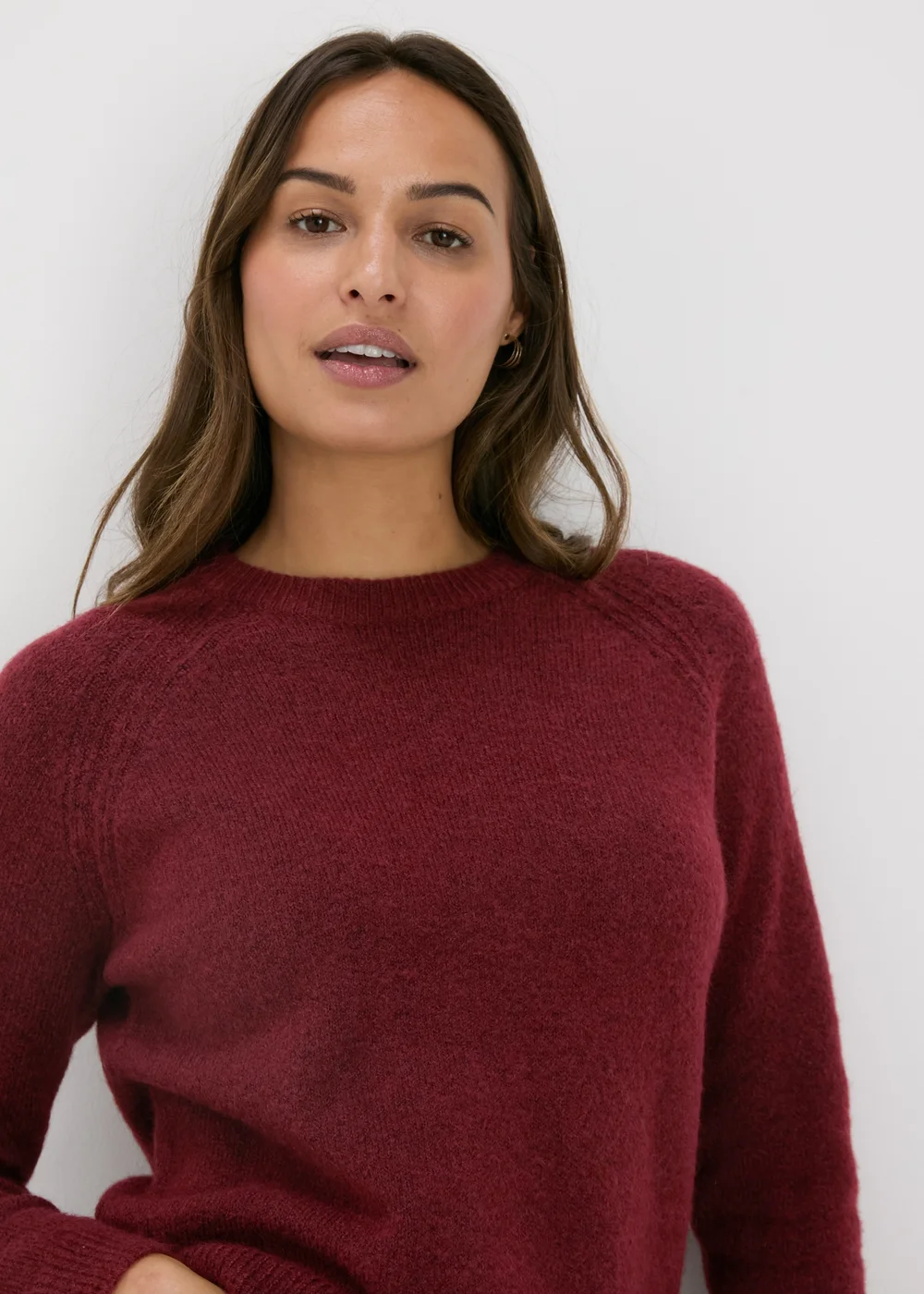 Burgundy Ribbed Jumper - XS Image 3