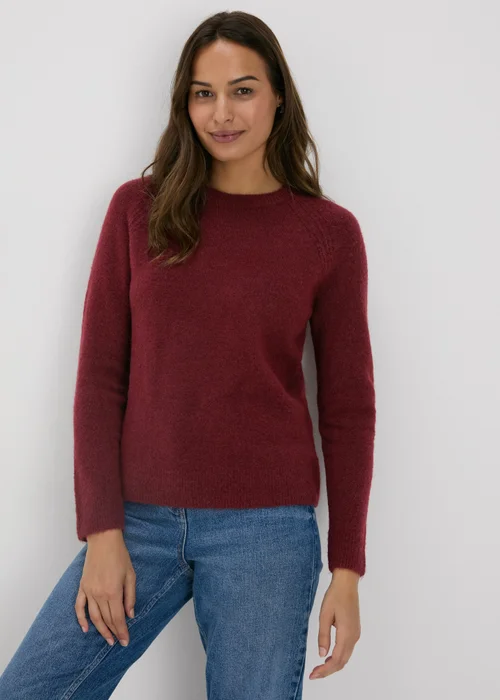 Burgundy Ribbed Jumper - XS Image 1
