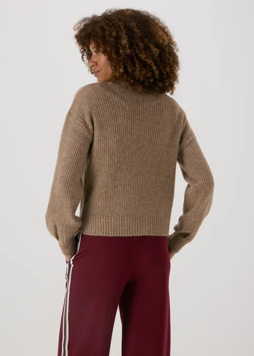 Beige Button Front Cardigan - XS Image 2