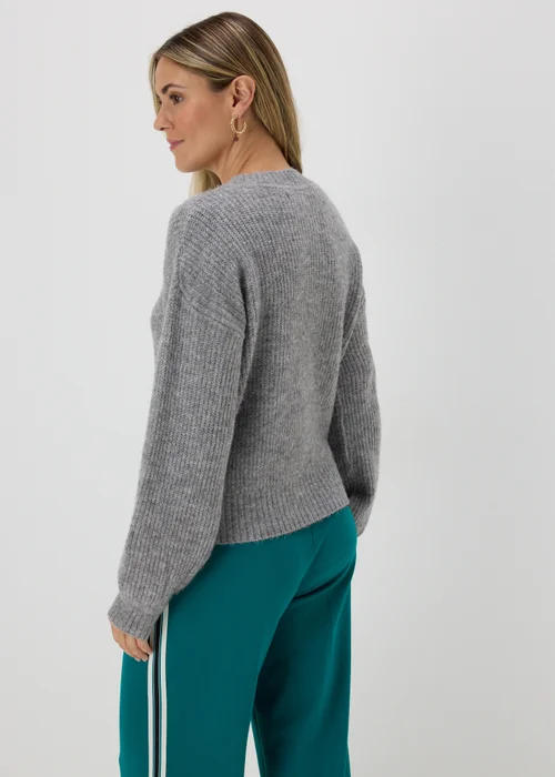 Grey Button Front Cardigan - XS Image 2
