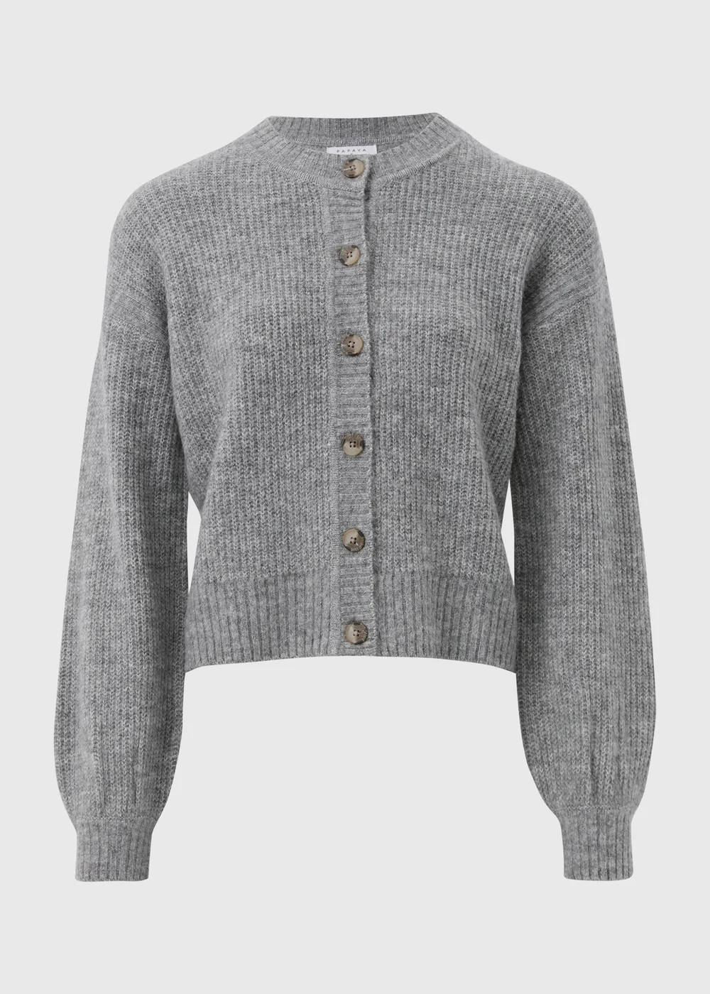 Grey Button Front Cardigan - XS Image 5