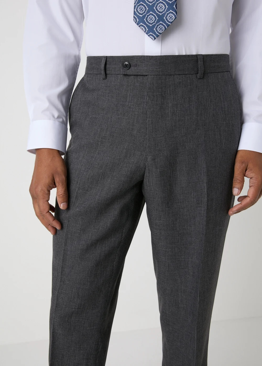Taylor & Wright Hardwick Charcoal Tailored Fit Trousers - 32/L33 Image 3