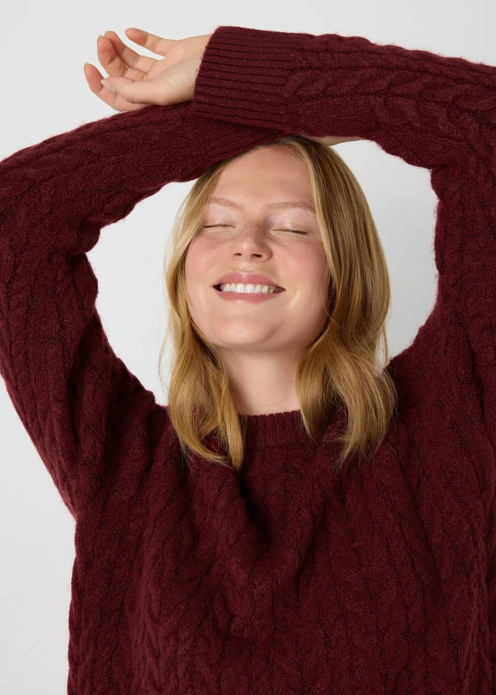 Burgundy Cable Tunic - XS Image 3