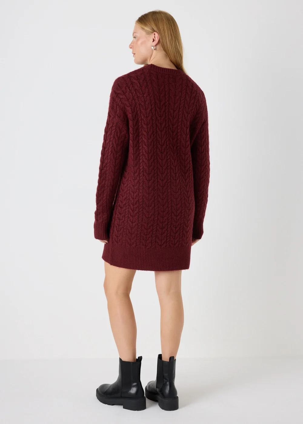 Burgundy Cable Tunic - XS Image 2