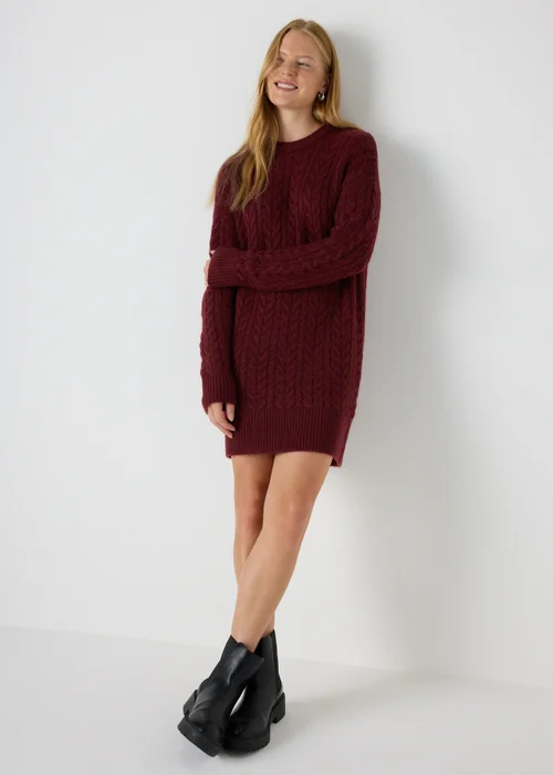 Burgundy Cable Tunic - XS Image 1