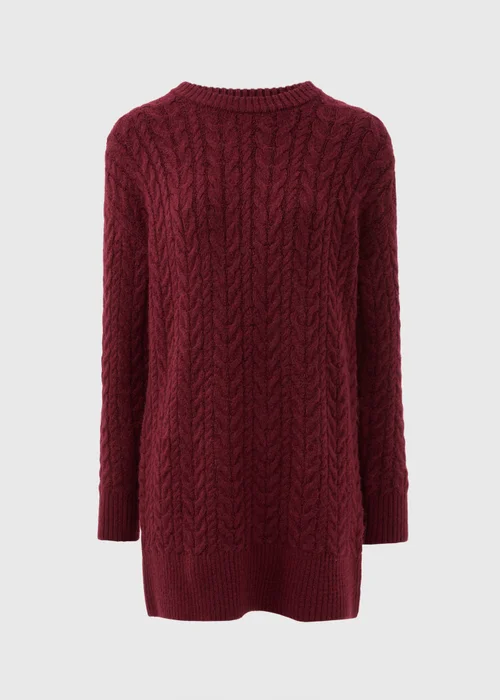 Burgundy Cable Tunic - XS Image 4