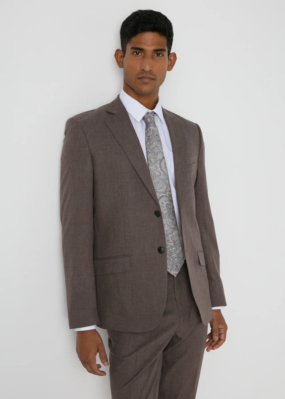 Taylor & Wright Wentworth Brown Slim Fit Suit Jacket - 36 Chest Regular Image 1