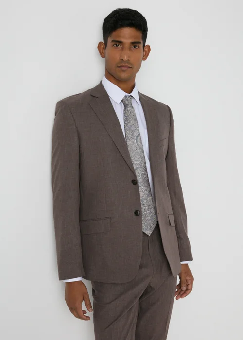 Taylor & Wright Wentworth Brown Slim Fit Suit Jacket - 36 Chest Regular Image 1