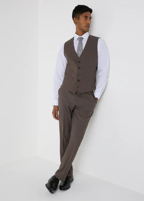 Taylor & Wright Wentworth Brown Slim Fit Trousers - 30 Waist 29 Leg Image 1
