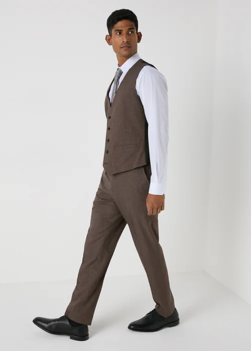 Taylor & Wright Wentworth Brown Slim Fit Trousers - 30 Waist 29 Leg Image 3