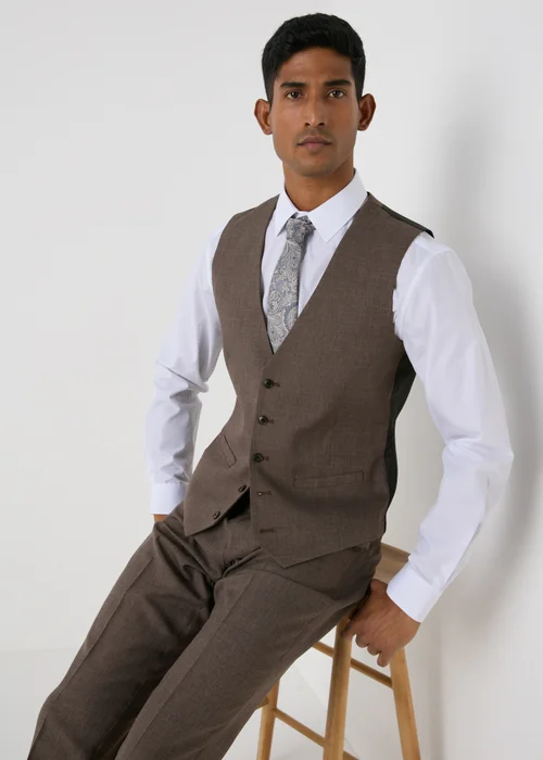 Taylor & Wright Wentworth Brown Waistcoat - Small Image 1