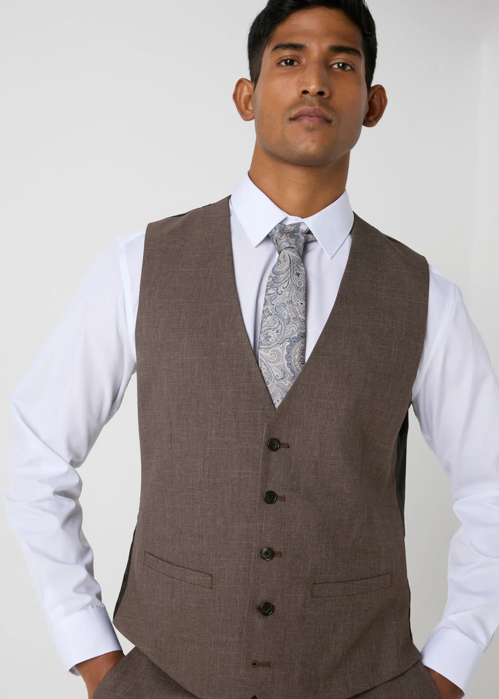 Taylor & Wright Wentworth Brown Waistcoat - Small Image 3