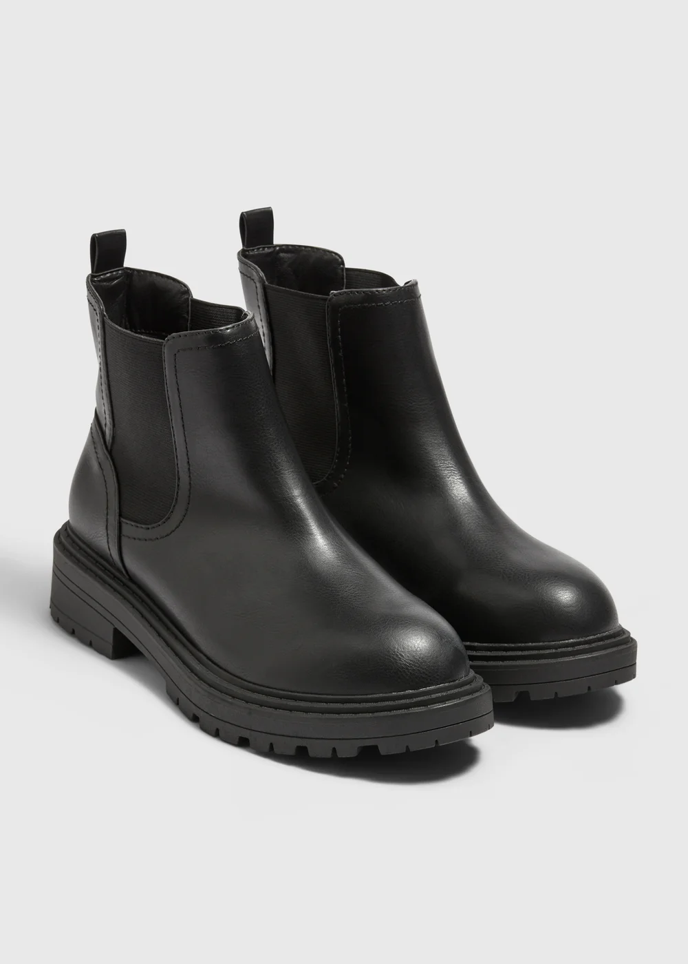 Black PU Chelsea Boots - 3 Image 1