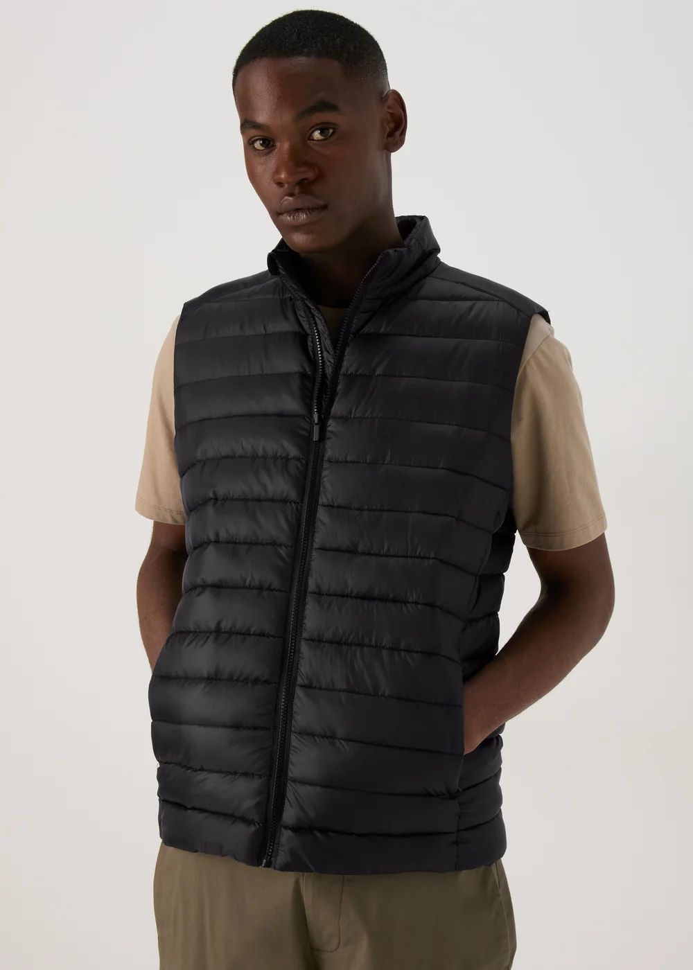 Black Puffer Gilet - S Image 1